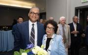 Alonzo Brandon (right) poses for a photo with Nina Brown.